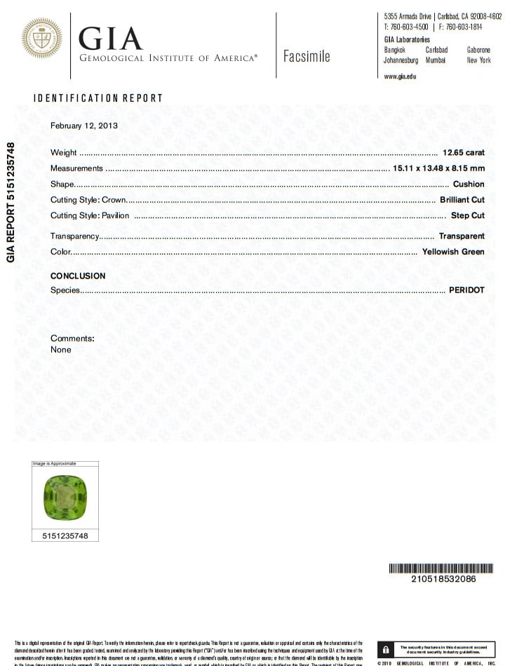 GIA Certified 15.25ct natural vivid green peridot diamonds ring 18kt cluster + - 11