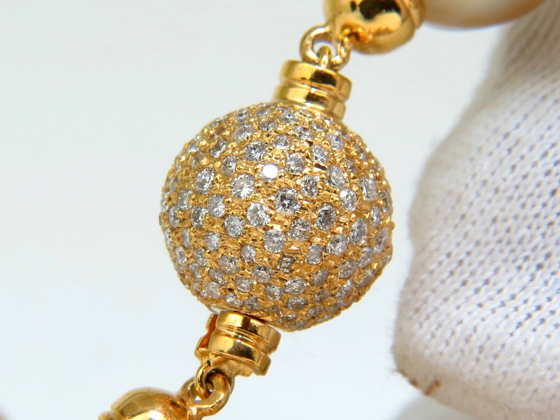 18KT 14.5M NATURAL SOUTH SEA YELLOW PEARLS NECKLACE 2.00CT DIAMOND CLASP** - 4