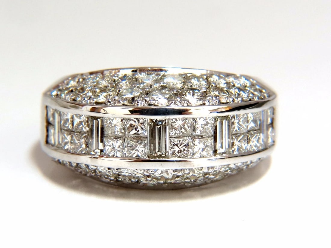 4.00ct diamonds raised contemporary ring three dimensional 18kt** - 3