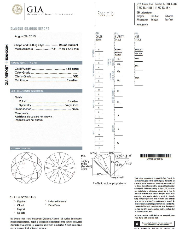 GIA 1.51ct. Round Brilliant Excellent cut diamond .30ct baguette ring Platinum+ - 11
