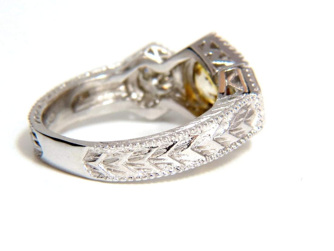 GIA 2.30CT FANCY YELLOW BROWN DIAMONDS RING 18KT EDWARDIAN CROWN DECO+ - 6