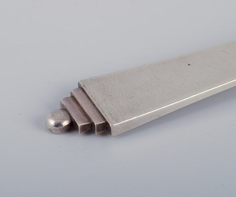 Georg Jensen Pyramid, six dinner forks in sterling silver. - 5