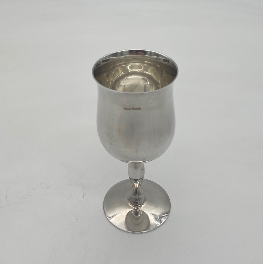 20th Century Sterling Silver Set Six Wine Goblets Sheffield 1972 James Dixon & Sons - 4