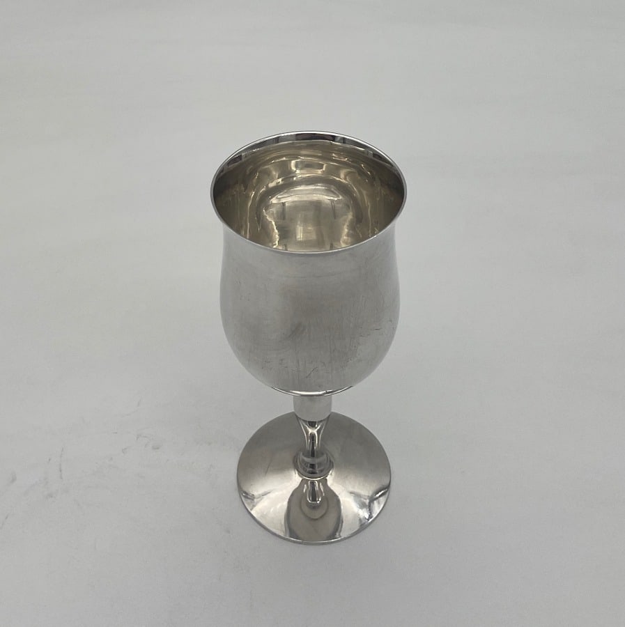 20th Century Sterling Silver Set Six Wine Goblets Sheffield 1972 James Dixon & Sons - 6
