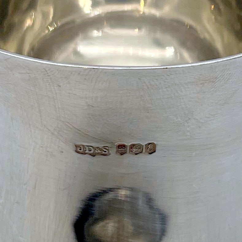 20th Century Sterling Silver Set Six Wine Goblets Sheffield 1972 James Dixon & Sons - 9