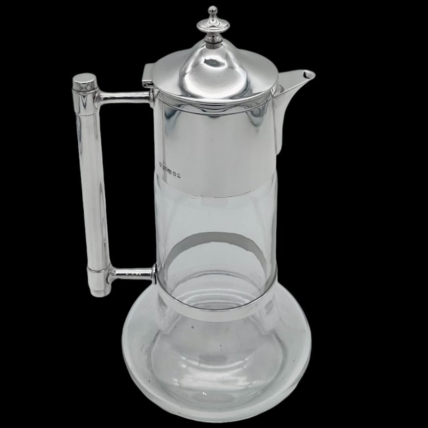 Modern Sterling Silver & Crystal Claret Jug London 2008 Francis Howard Ltd (1 of 10)
