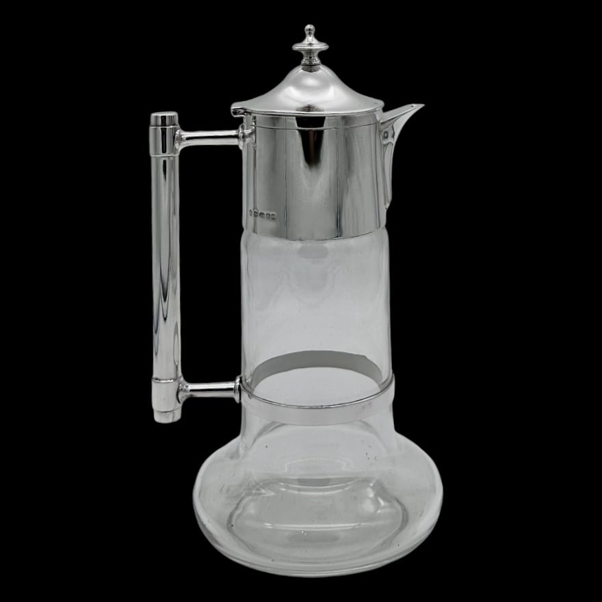 Modern Sterling Silver & Crystal Claret Jug London 2008 Francis Howard Ltd - 2