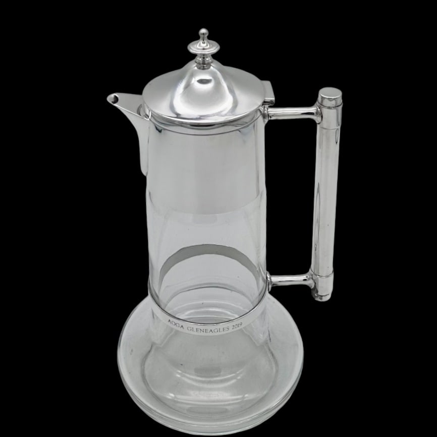Modern Sterling Silver & Crystal Claret Jug London 2008 Francis Howard Ltd - 4