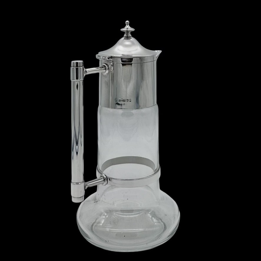 Modern Sterling Silver & Crystal Claret Jug London 2008 Francis Howard Ltd - 6