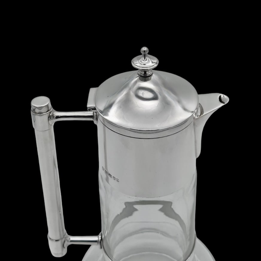 Modern Sterling Silver & Crystal Claret Jug London 2008 Francis Howard Ltd - 9