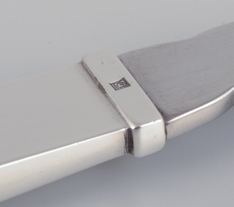 Georg Jensen Pyramid serving spade in sterling silver and stainless steel. - 4