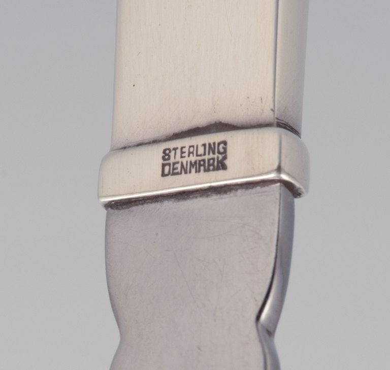 Georg Jensen Pyramid serving spade in sterling silver and stainless steel. - 5