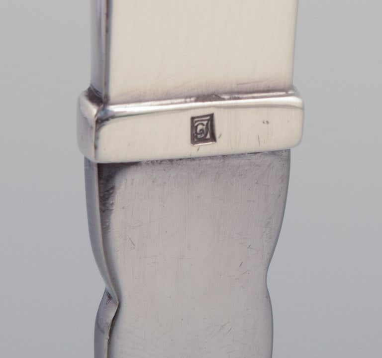 Georg Jensen Pyramid serving spade in sterling silver and stainless steel. - 6