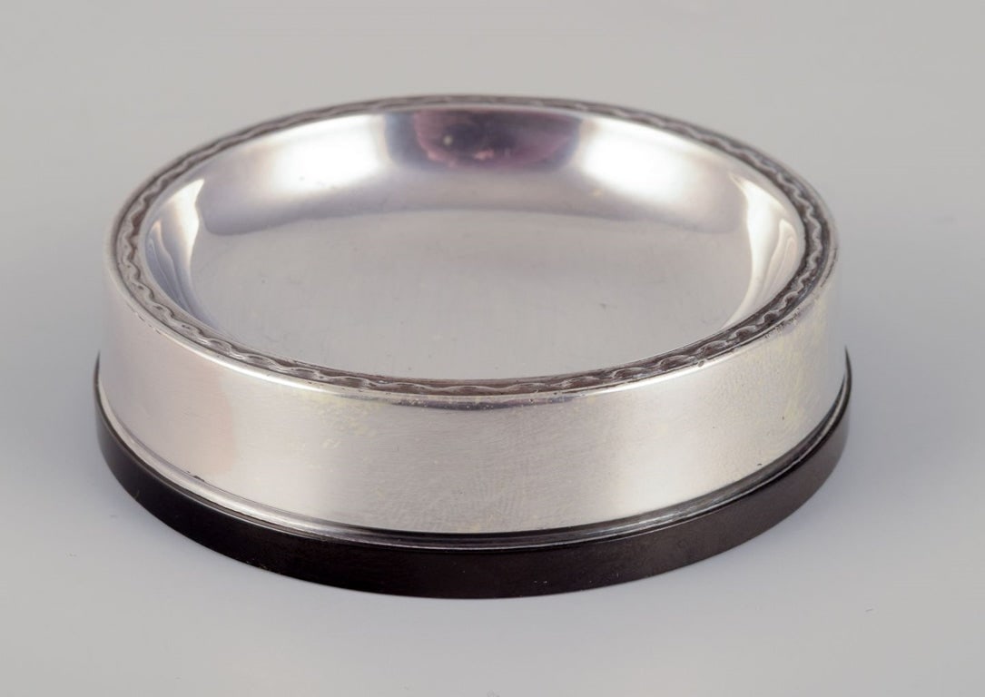 GAB, Sweden. Four salt cellars in 830 silver and bakelite. 1960s - 2