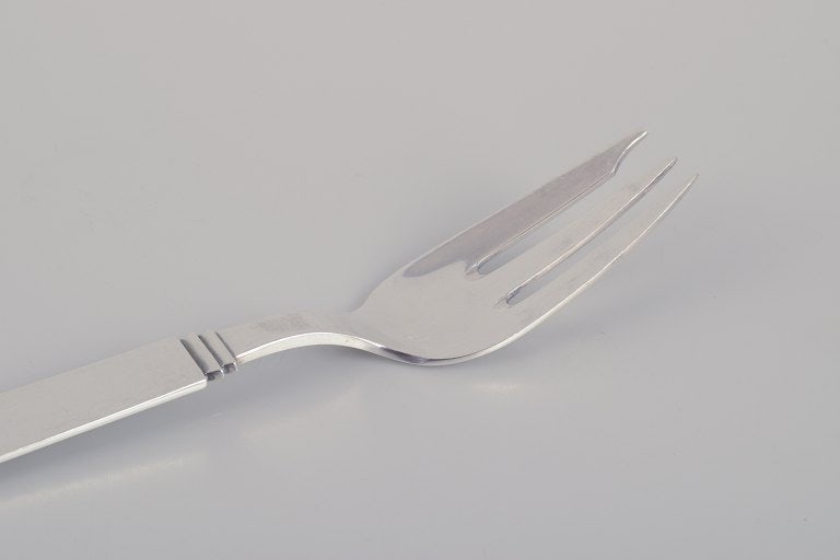 Horsens Sølv. A set of nine Danish pastry forks in 830 silver. Art Deco style. - 3