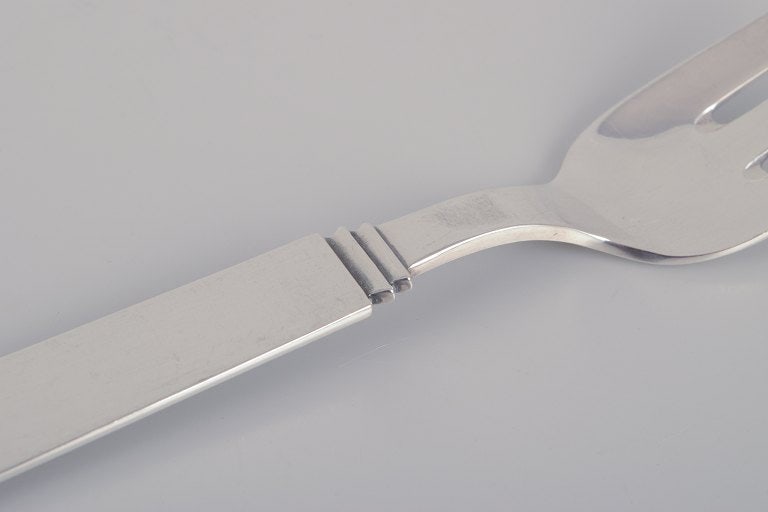 Horsens Sølv. A set of nine Danish pastry forks in 830 silver. Art Deco style. - 4