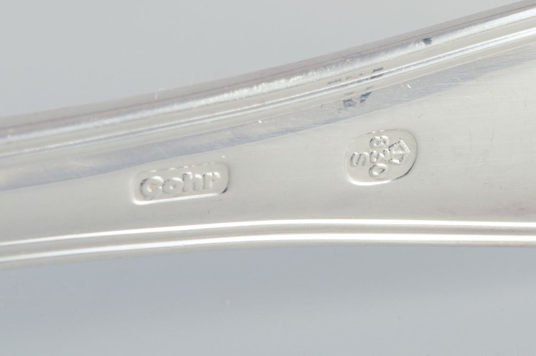 Cohr and Swedish silversmith. "Old Danish". Two dinner forks in 830 silver. - 6