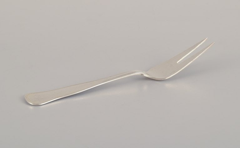 Cohr, Danish silversmith. Two "Old Danish" meat forks in 830 silver. - 2