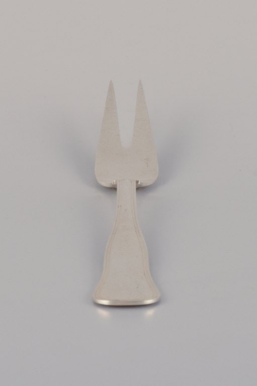 Cohr, Danish silversmith. Two "Old Danish" meat forks in 830 silver. - 3
