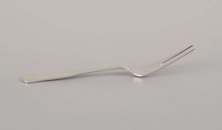 Cohr, Danish silversmith. Two "Old Danish" meat forks in 830 silver. - 4