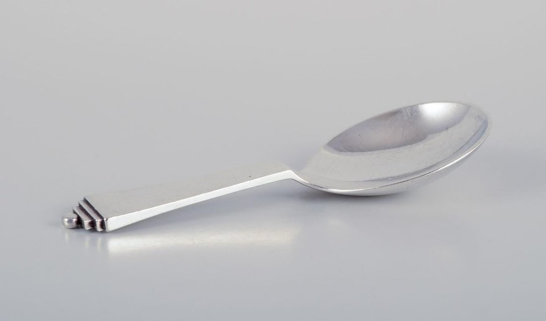 Georg Jensen Pyramid. Compote spoon in sterling silver. Dated 1939 (1 of 4)
