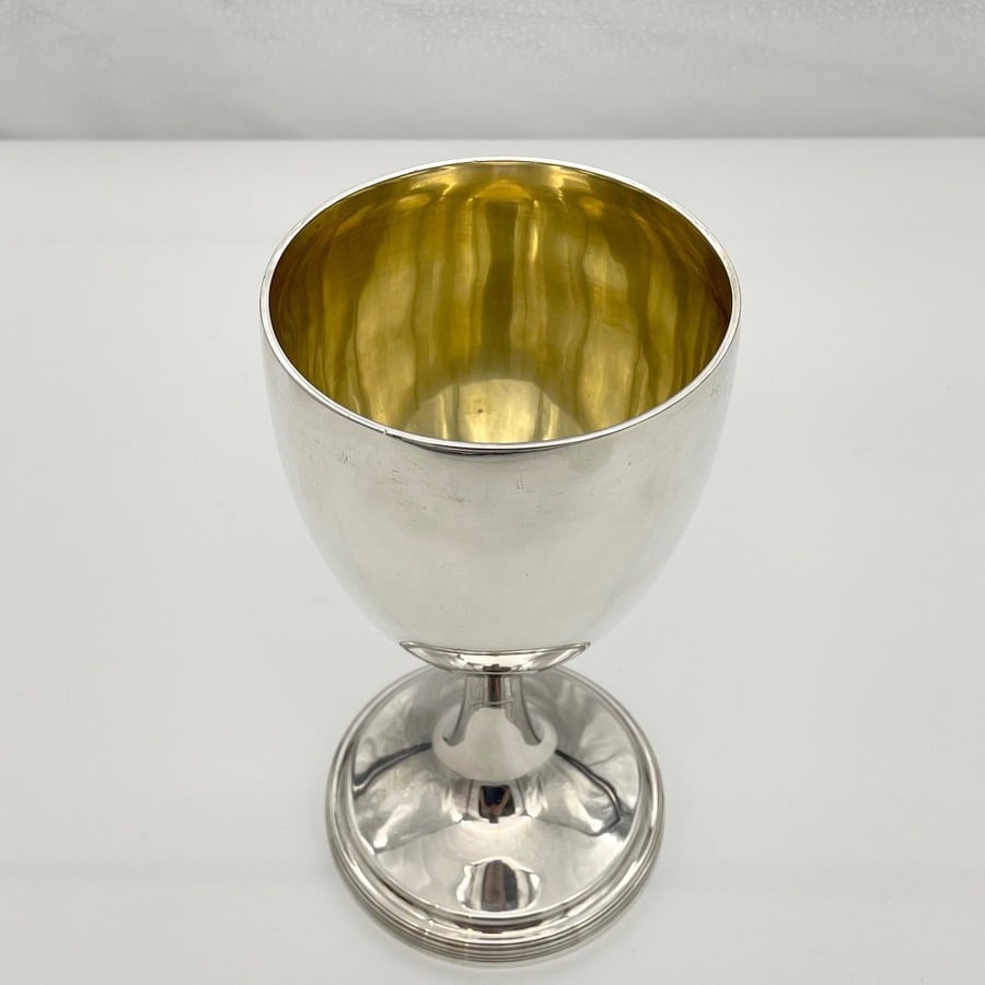 18th Century Antique George III Large Sterling Silver Wine Goblet London 1790 Henry Green - 4
