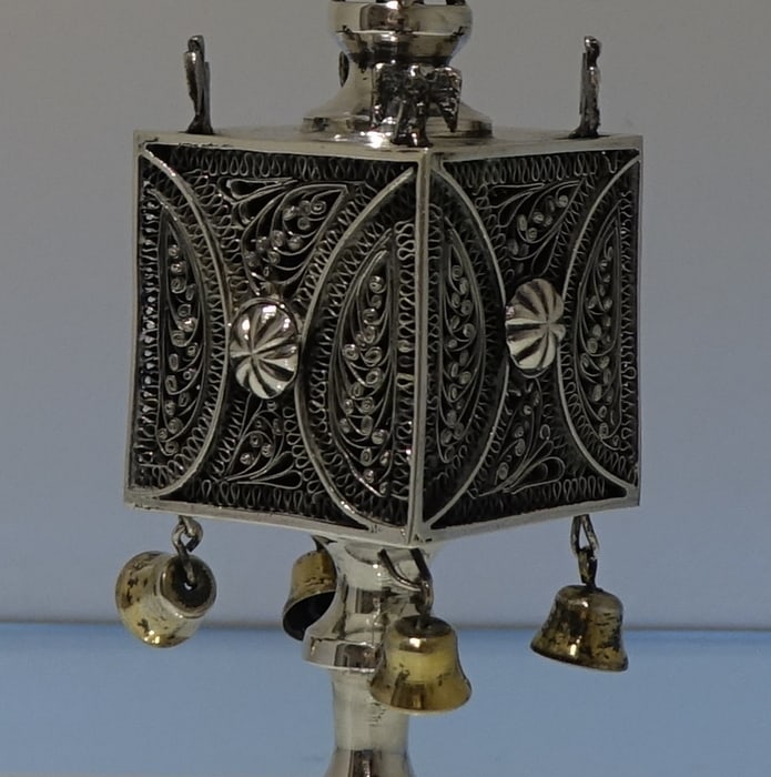 Early 20th Century Antique George V Sterling Silver Spice Tower London 1910 Rosenzweig & Taitelbaum - 7
