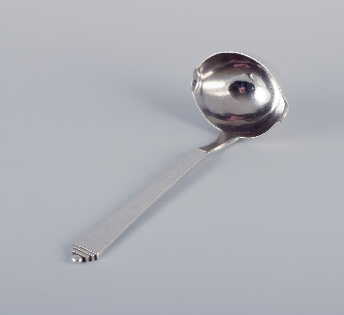 Georg Jensen Pyramid. Sauce spoon in sterling silver, all silver. - 2