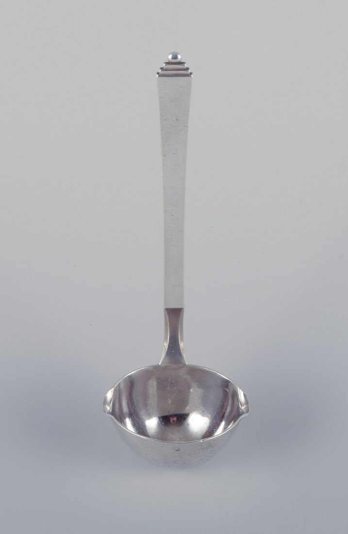 Georg Jensen Pyramid. Sauce spoon in sterling silver, all silver. - 3