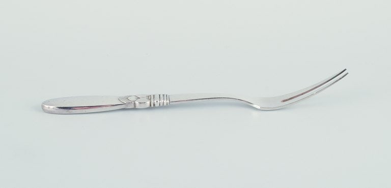 Georg Jensen Cactus. Long carving fork in all silver, sterling silver. - 2