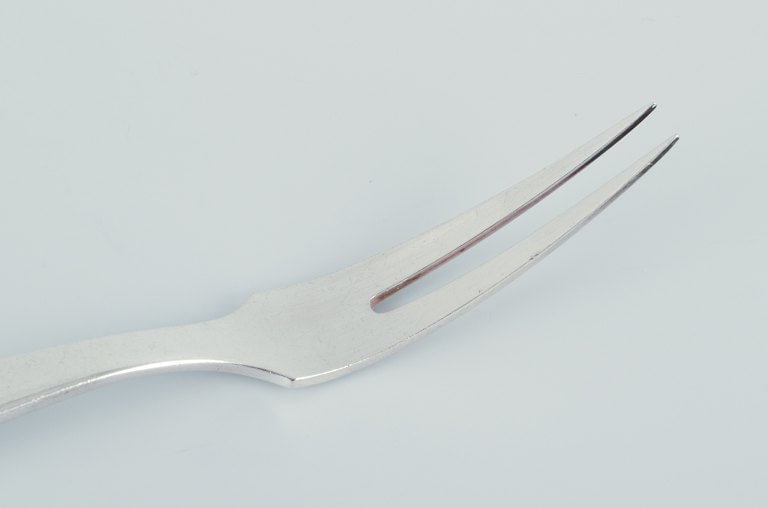 Georg Jensen Cactus. Long carving fork in all silver, sterling silver. - 4