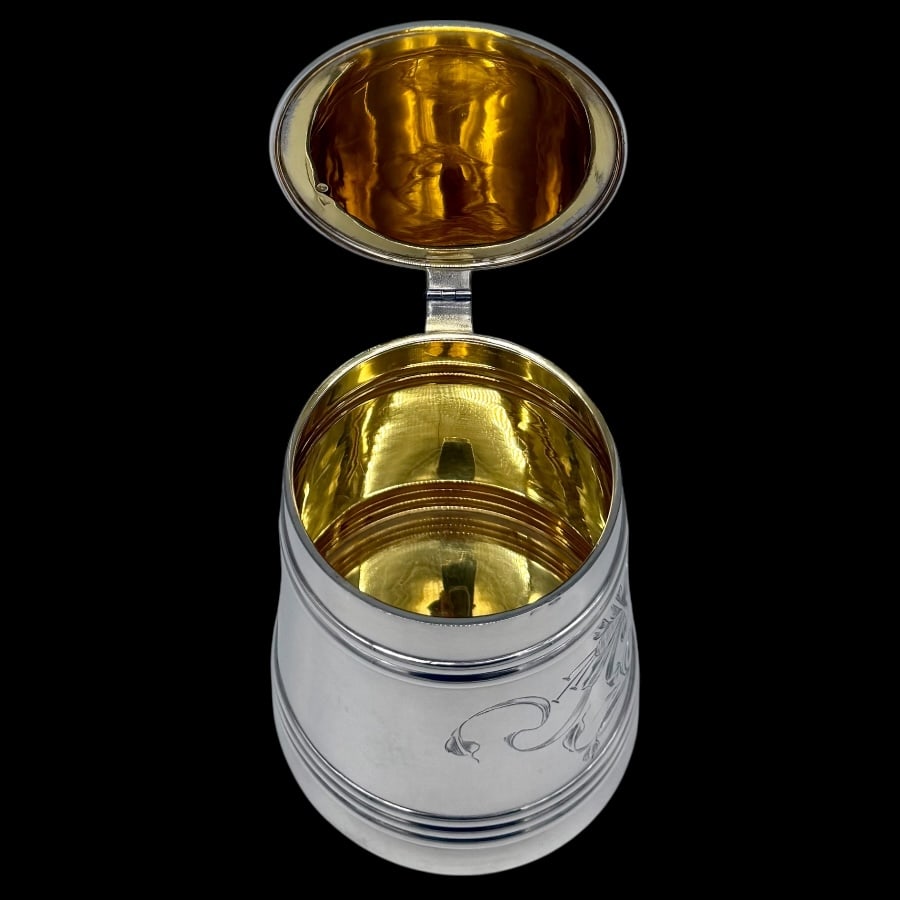 Early 20th Century Antique Russian Silver Tankard & Cover Moscow circa 1900 - 6