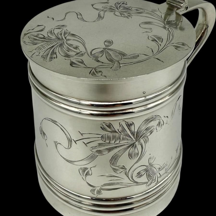 Early 20th Century Antique Russian Silver Tankard & Cover Moscow circa 1900 - 7