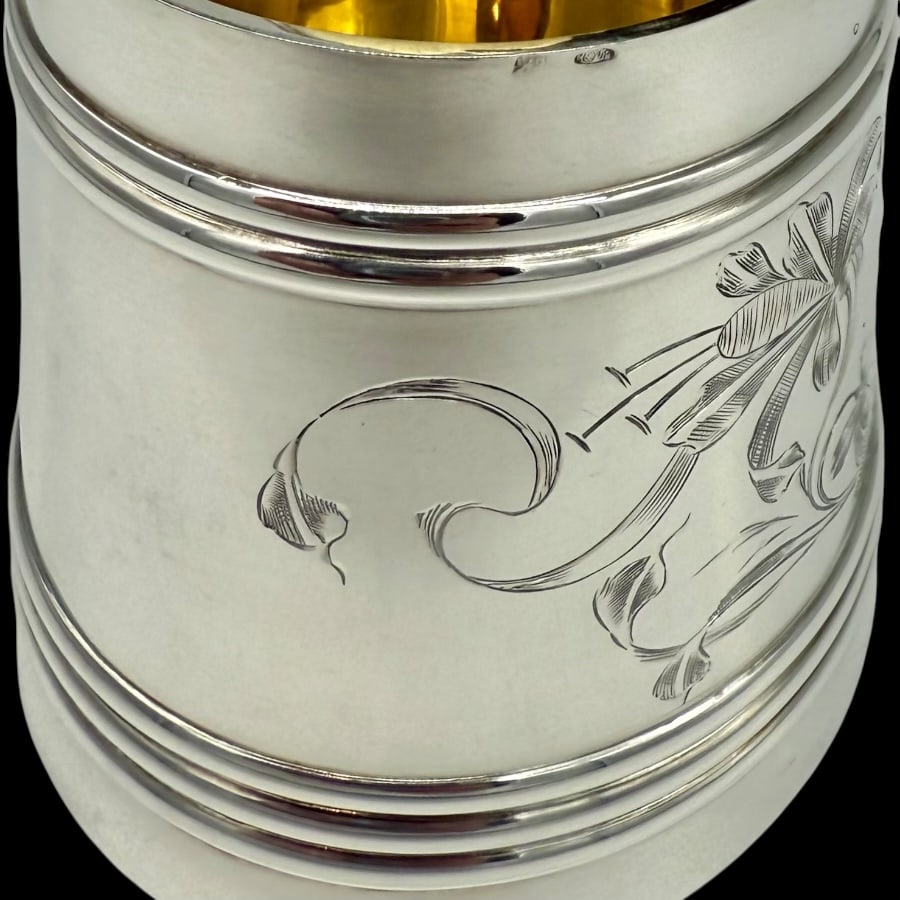 Early 20th Century Antique Russian Silver Tankard & Cover Moscow circa 1900 - 8