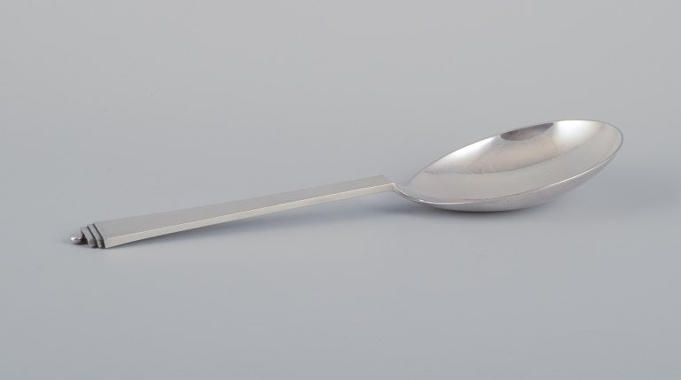 Georg Jensen Pyramid serving spoon in sterling silver. - 2