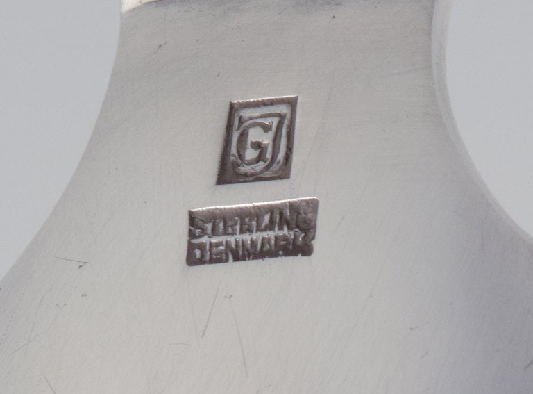 Georg Jensen Pyramid serving spoon in sterling silver. - 4