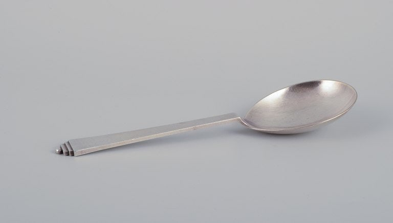 Georg Jensen Pyramid serving spoon in sterling silver. - 2