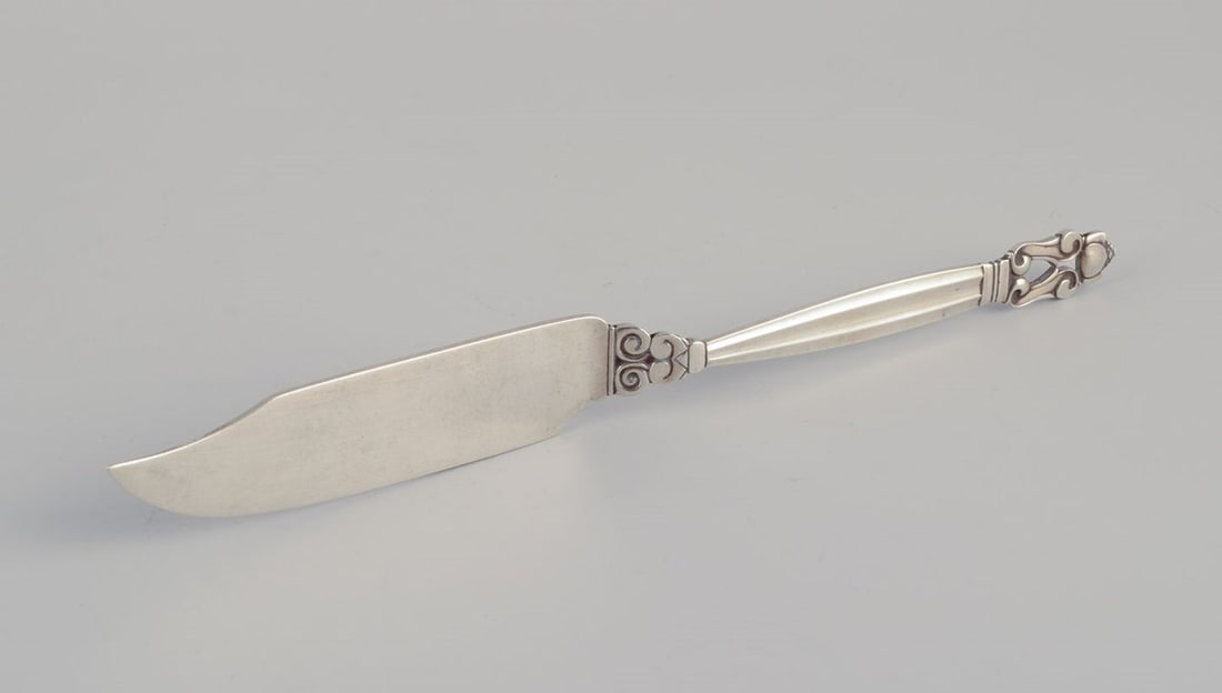 Georg Jensen Acorn. Three fish knives in sterling silver. - 6