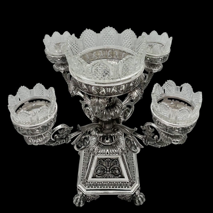Early 19th Century Antique George IV Silver Centrepiece Birmingham 1824 Matthew Boulton - 2