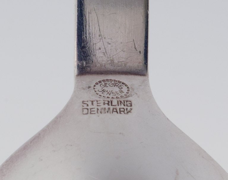 Georg Jensen Pyramid, three dining spoons in sterling silver. - 5