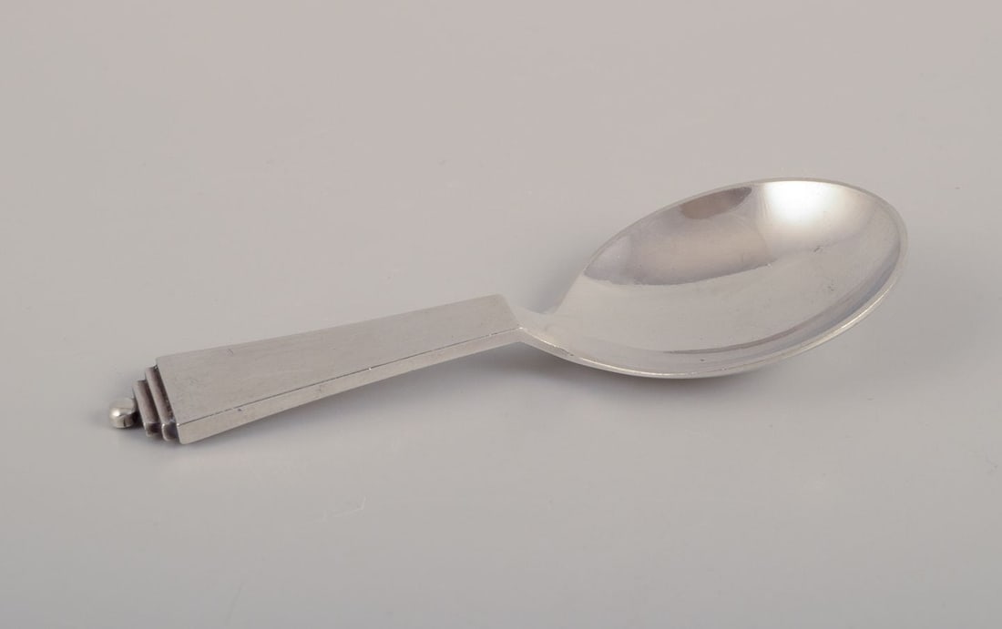 Georg Jensen Pyramid. Compote spoon in sterling silver. (1 of 4)