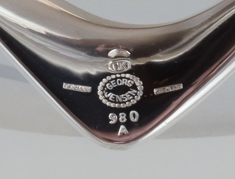 Henning Koppel for Georg Jensen, colossal sterling silver bowl on three-legged foot. - 6