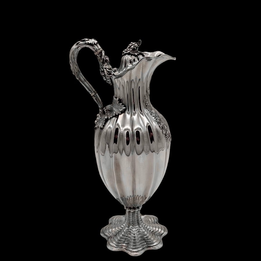 Early 19th Century Antique George IV Silver Wine Jug London 1829 Charles Fox: Title:Early 19th Century Antique George IV Silver Wine Jug London 1829 Charles Fox Description:Description Fabulous early 19th century sterling silver wine jug decorated with stunning grape and vine a
