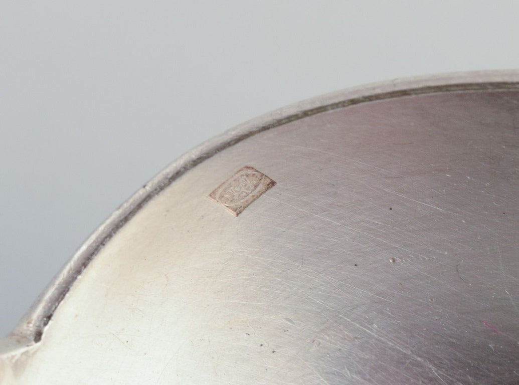 Christofle, France. A set of five dinner spoons in plated silver. Classic design with floral motifs. - 7