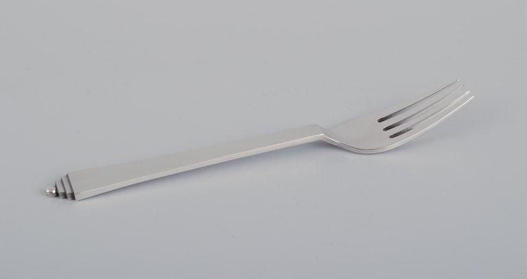 Georg Jensen Pyramid, set of six lunch forks in sterling silver. - 2