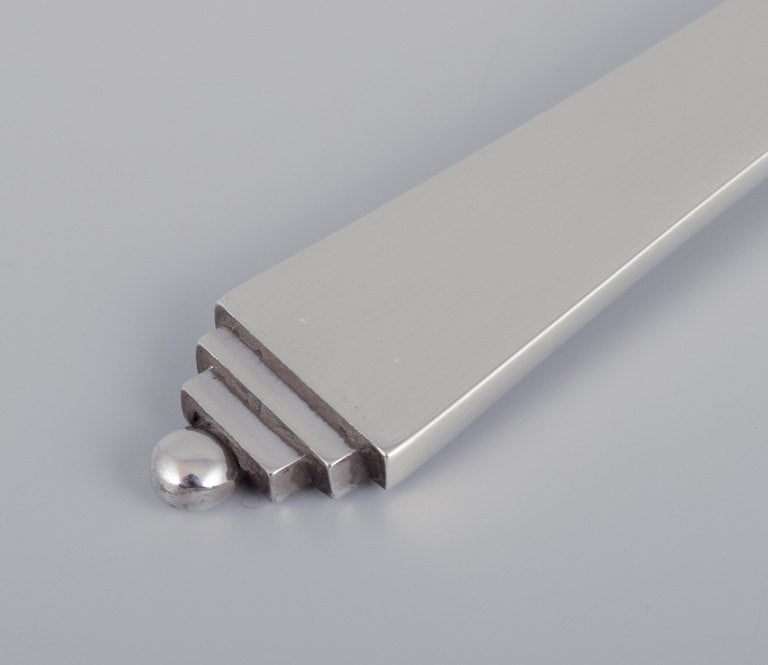 Georg Jensen Pyramid, set of six lunch forks in sterling silver. - 4