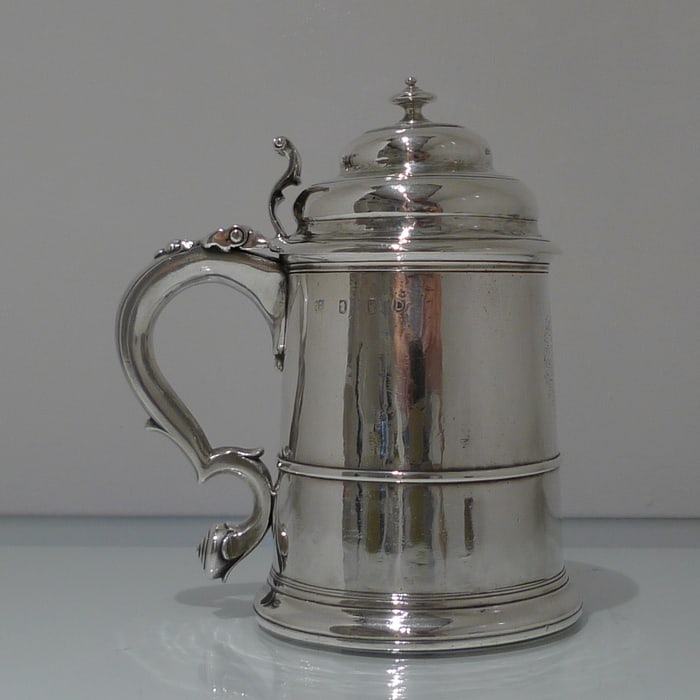 Early 18th Century Antique George I Britannia Silver Lidded Tankard London 1719 Henry Jay (1 of 12)