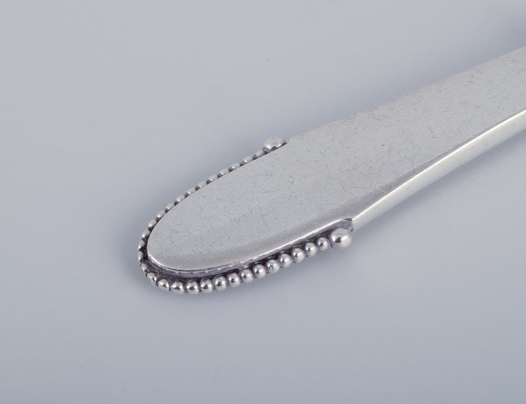 Georg Jensen Beaded, five fruit knives in sterling silver. Knife blades in stainless steel. - 4