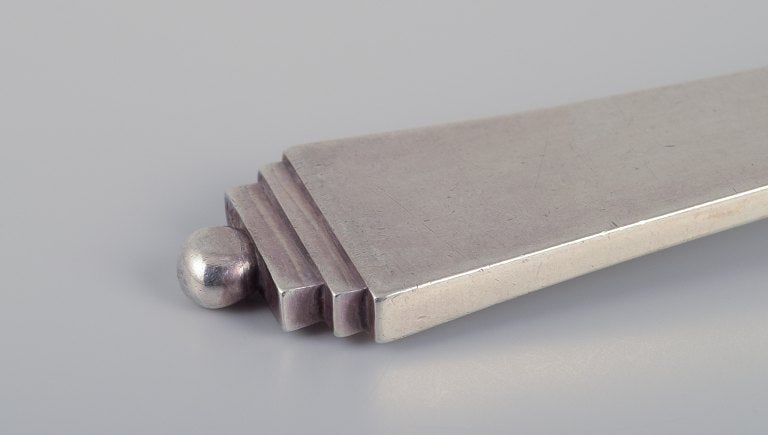 Georg Jensen Pyramid serving fork in sterling silver. - 3