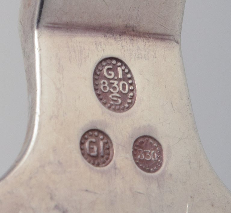 Georg Jensen Pyramid serving fork in sterling silver. - 5